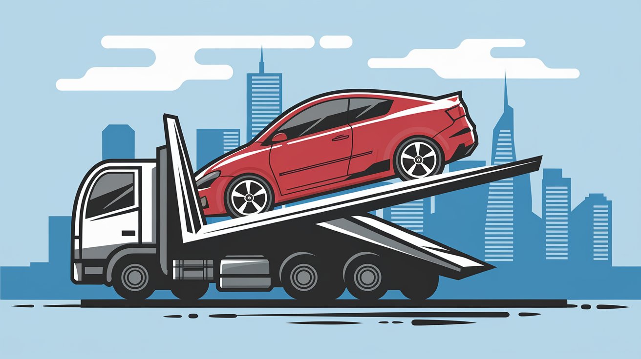 Car hauling for vehicle transport on highway during seasonal transport, showcasing price changes in auto shipping.