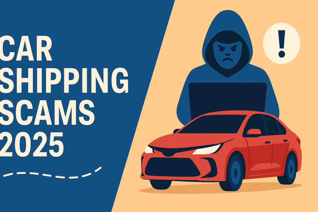 Vehicle being inspected before transport – representing protection against car shipping scams 2025