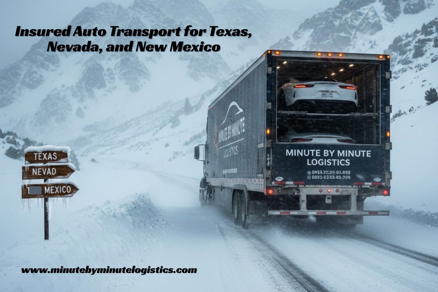 Insured Auto Transport for Texas, Nevada, and New Mexico