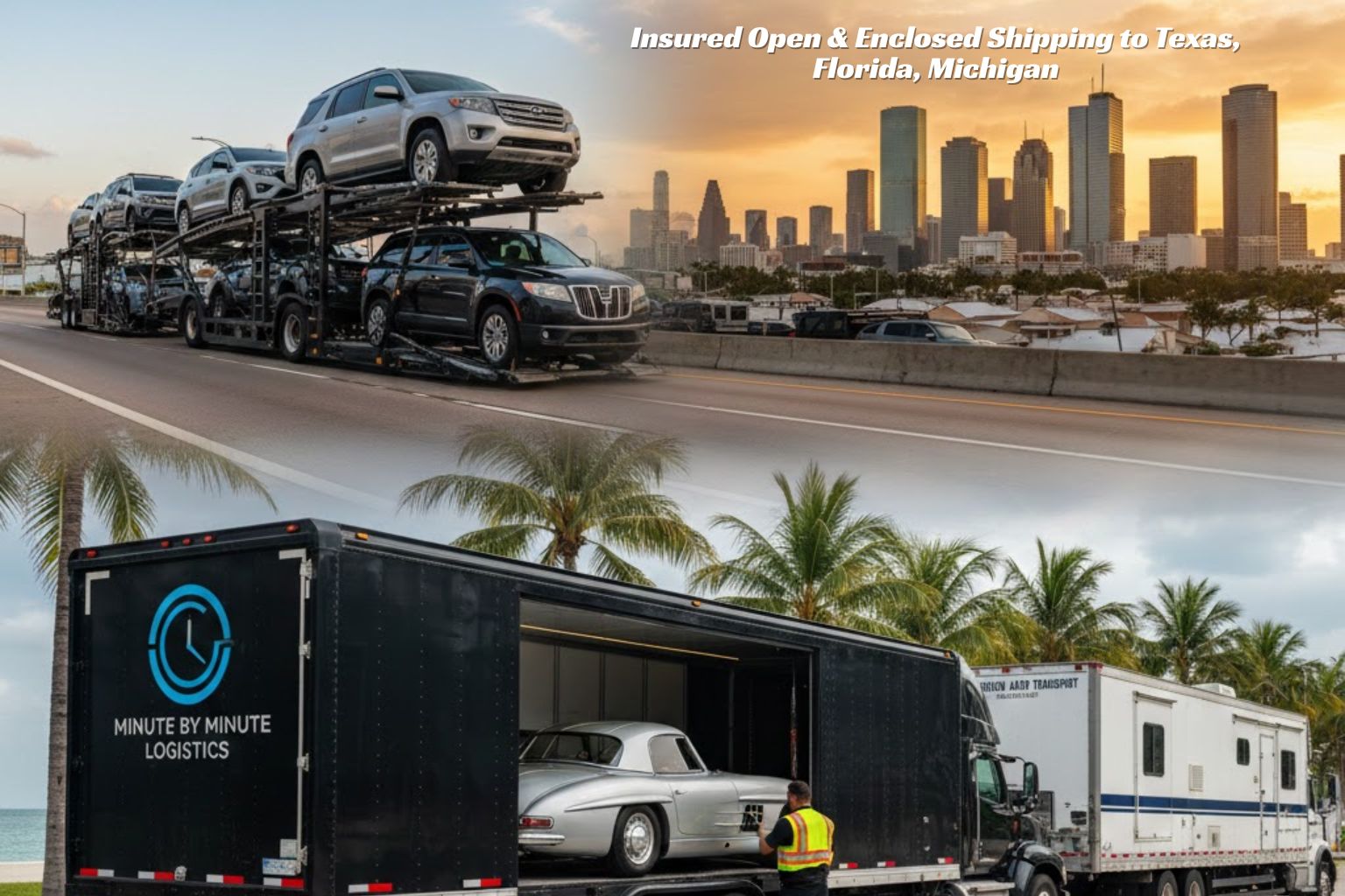 Insured Open & Enclosed Shipping | Texas | Florida | Michigan