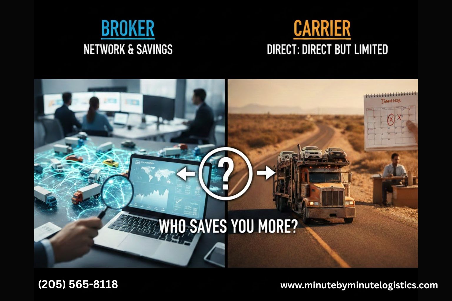 Who Saves More on Auto Transport: Broker or Carrier?